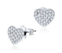 Heart Shaped With Rhinestone Stud Earring STS-3030